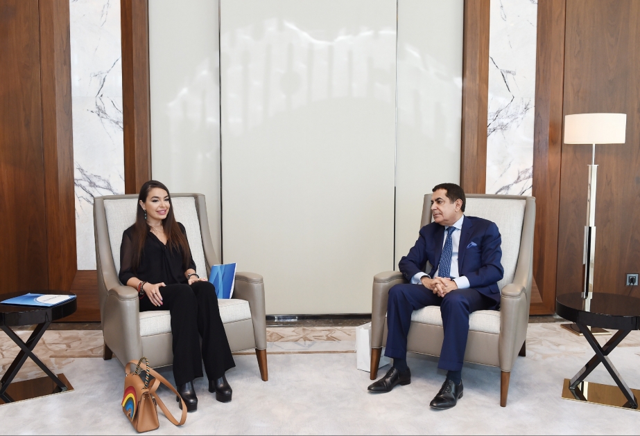 Vizepräsidentin der Heydar Aliyev Stiftung Leyla Aliyeva trifft sich mit Hohem Vertreter der UN-Allianz der Zivilisationen Nassir Abdulaziz al-Nasser
