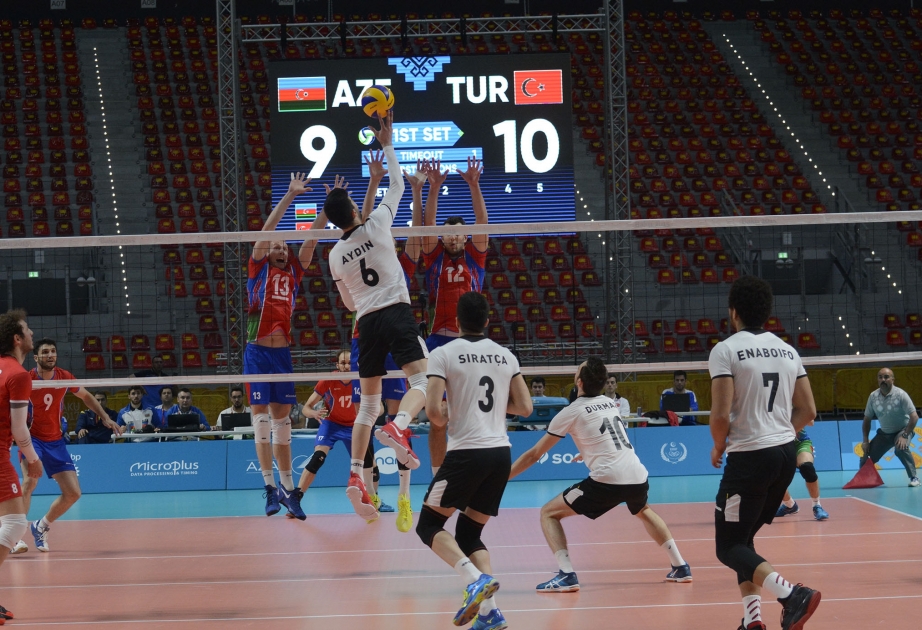 “Bakı-2017”: Azərbaycan kişi voleybolçuları Türkiyə komandasına qalib gəlib