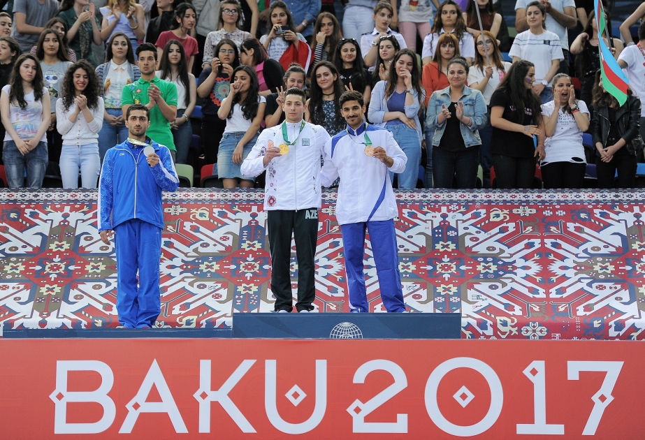 İdman gimnastikası yarışında final mərhələsinin qalibləri mükafatlandırılıb
