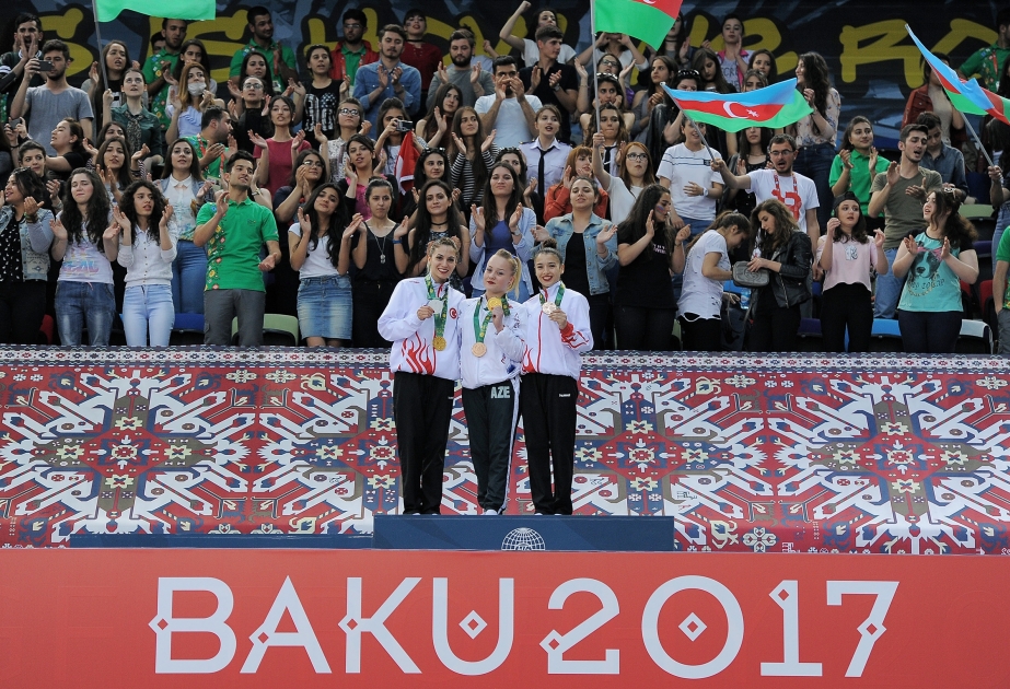 İdman gimnastlarımızın İslamiadada parlaq zəfəri: 5 qızıl, 5 gümüş və 2 bürünc medal