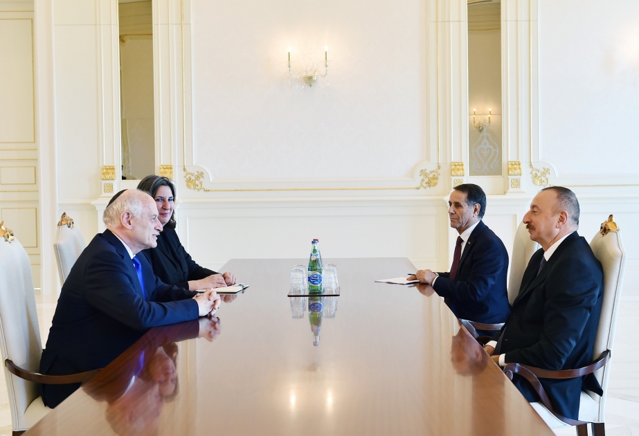 Präsident Ilham Aliyev empfängt stellvertretenden CoP-Vorstandsvorsitzenden Malcolm Hoenlein VIDEO