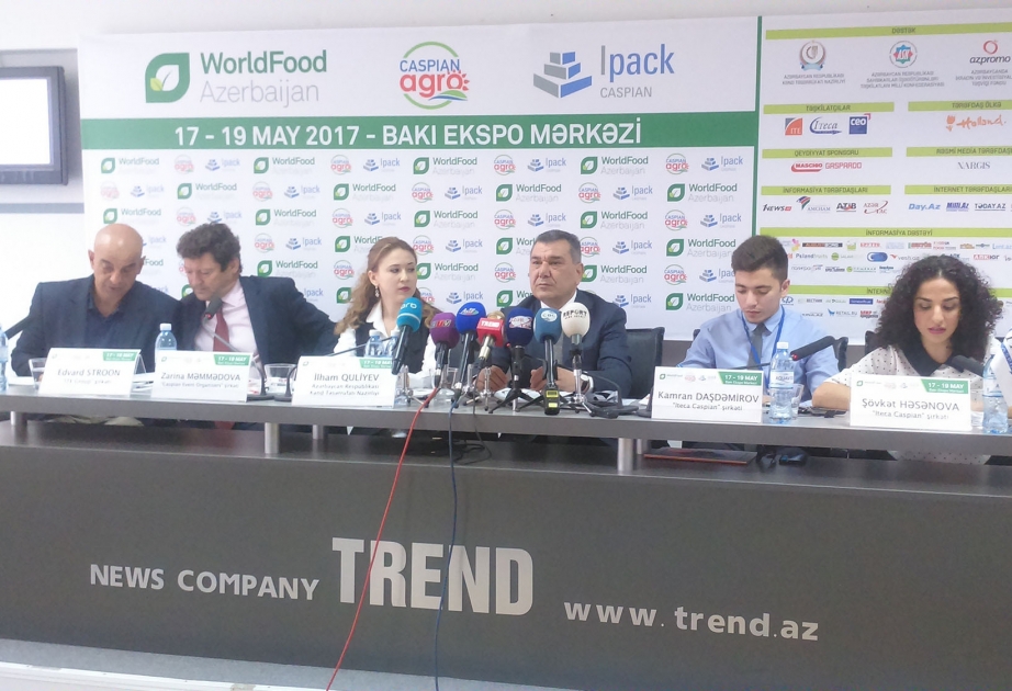 331 companies to attend World Food Azerbaijan 2017 and CaspianAgro 2017 exhibitions in Baku