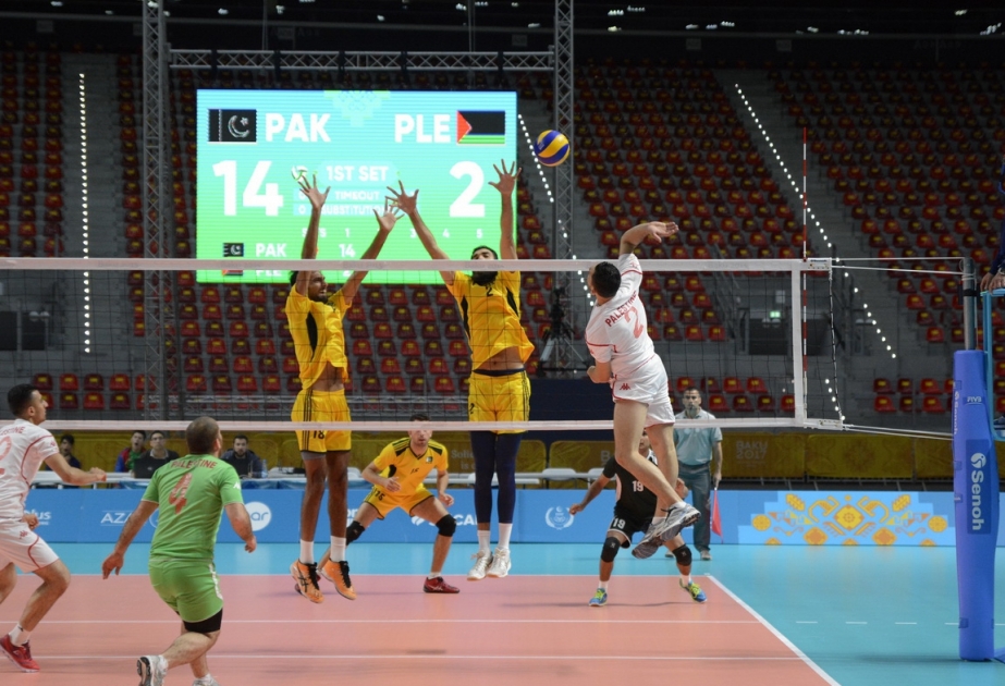 Pakistanlı kişi voleybolçular Fələstin yığmasına asanlıqla qalib gəliblər