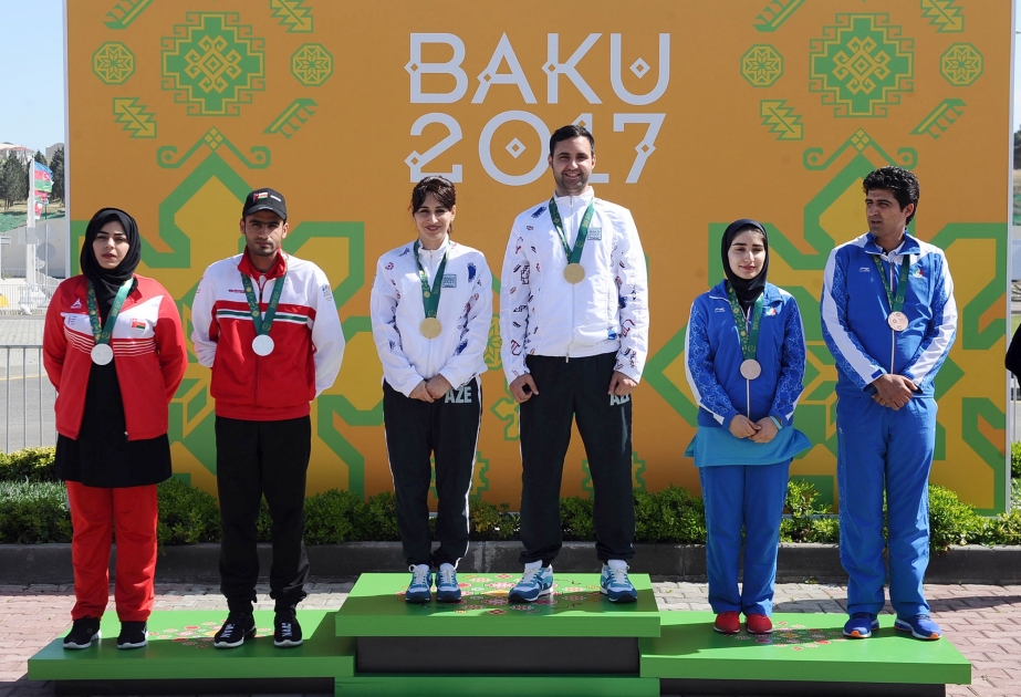 Azərbaycanın komandası 10 metrdən pnevmatik tapança ilə atəşaçma yarışının qızıl medalını qazanıb
