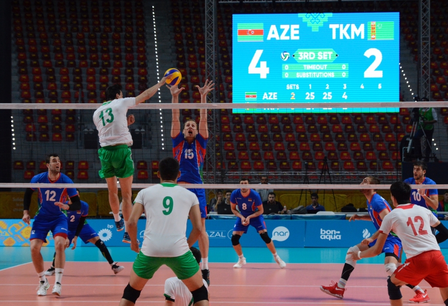 Azərbaycanın kişi voleybolçuları türkmənistanlı rəqiblərini hər üç setdə məğlub ediblər