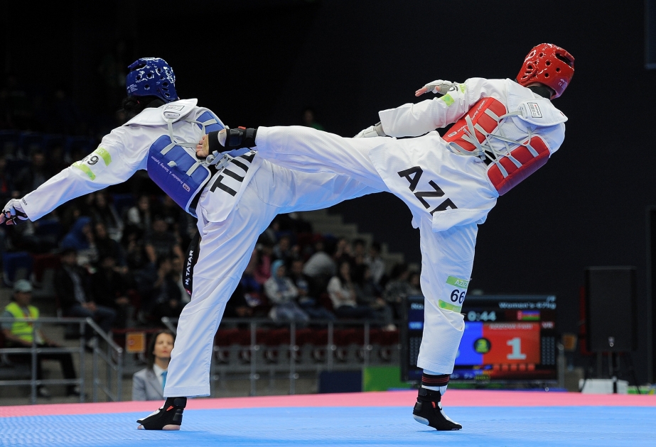 Baku 2107 Taekwondo  Beigi Harchegani Milad ist Sieger der 4. Islamischen Spiele der Solidarität