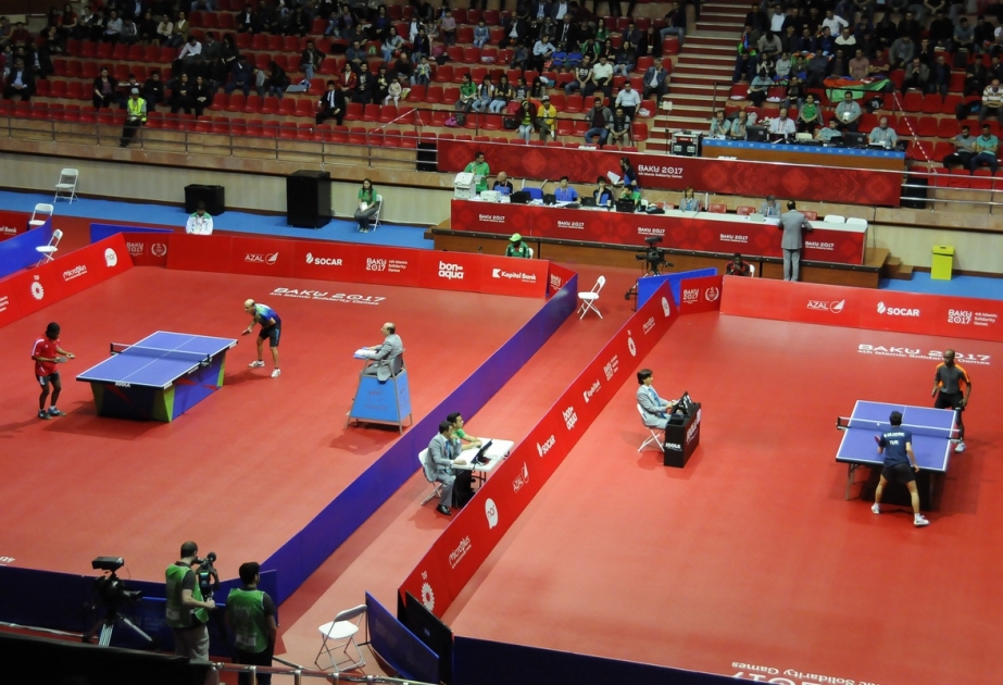 “Bakı-2017”: Stolüstü tennis üzrə fərdi yarışların dörddəbir finalçıları müəyyənləşib