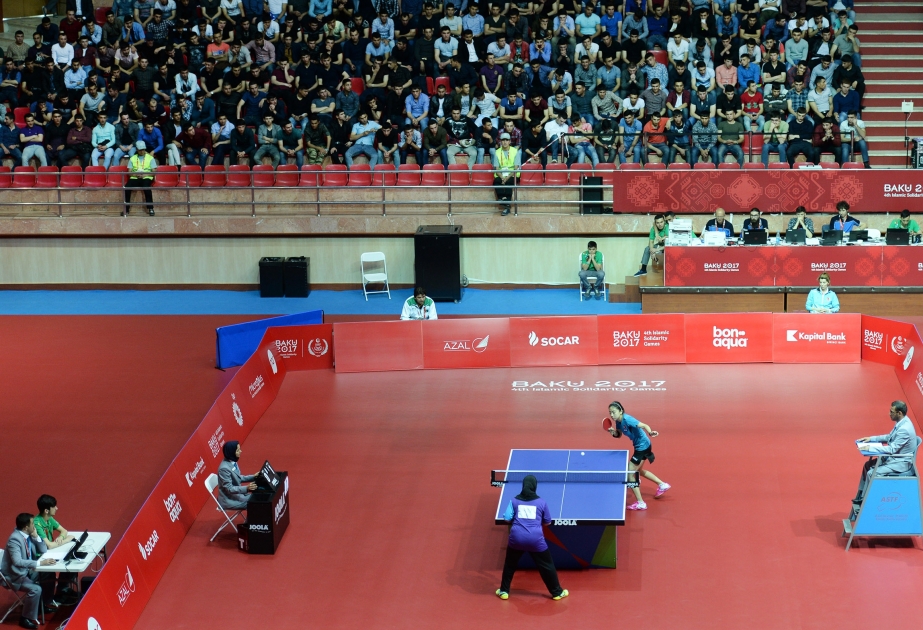 "Bakı-2017": Stolüstü tennis yarışlarında dörddəbir final mərhələsi başlayıb