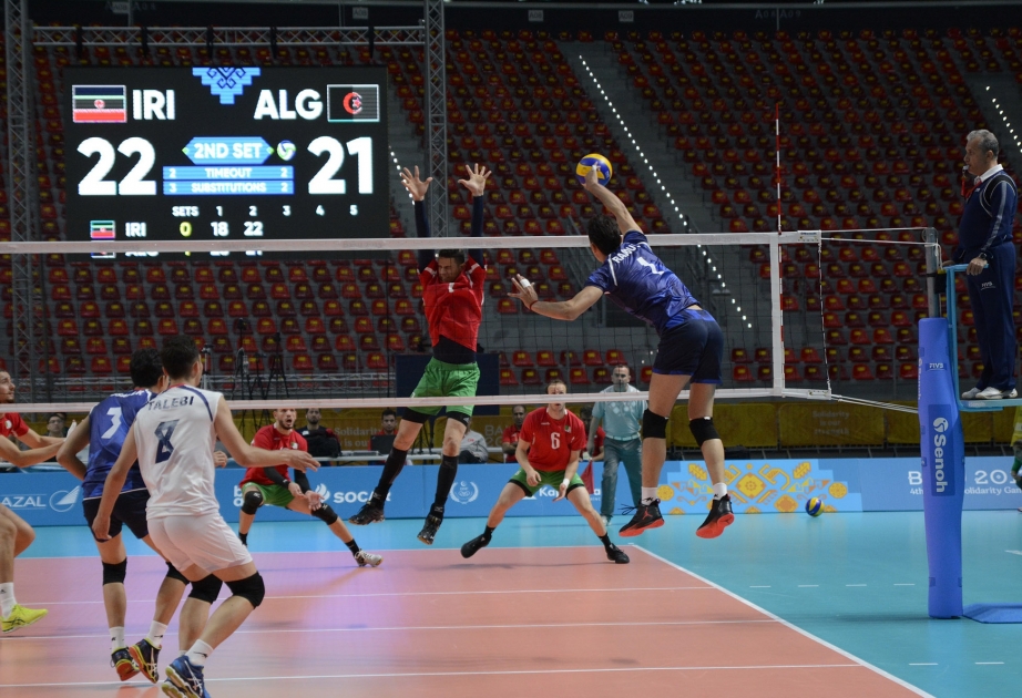 Kişi voleybolçuların yarışında İran yığması Əlcəzair millisindən üstün olub