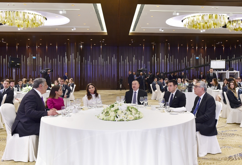 President Ilham Aliyev attended meeting with Azerbaijani athletes, who won 4th Islamic SolidarityGames, their coaches, representatives of Azerbaijan`s sports community VIDEO