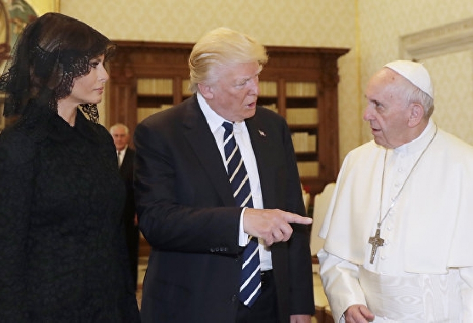 美国总统特朗普访问梵蒂冈 会见教宗方济各