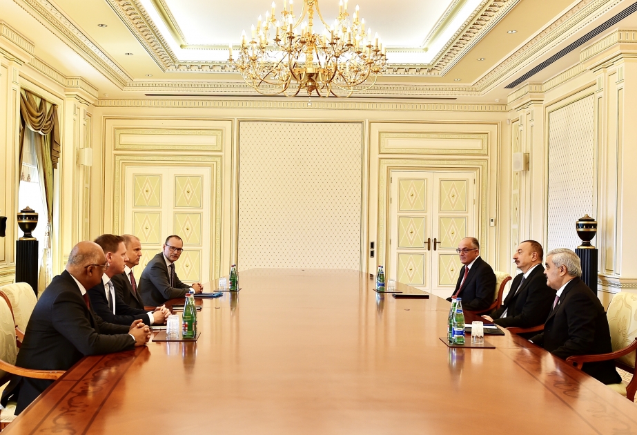 伊利哈姆·阿利耶夫总统接见挪威国家石油公司执行副总裁率领的代表团