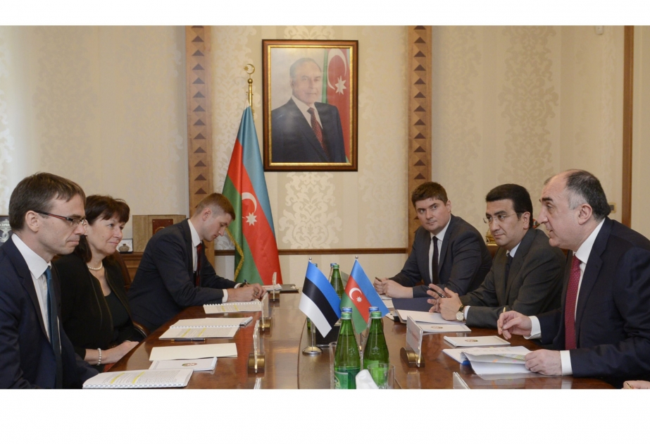 Azerbaijan`s FM meets his Estonian counterpart