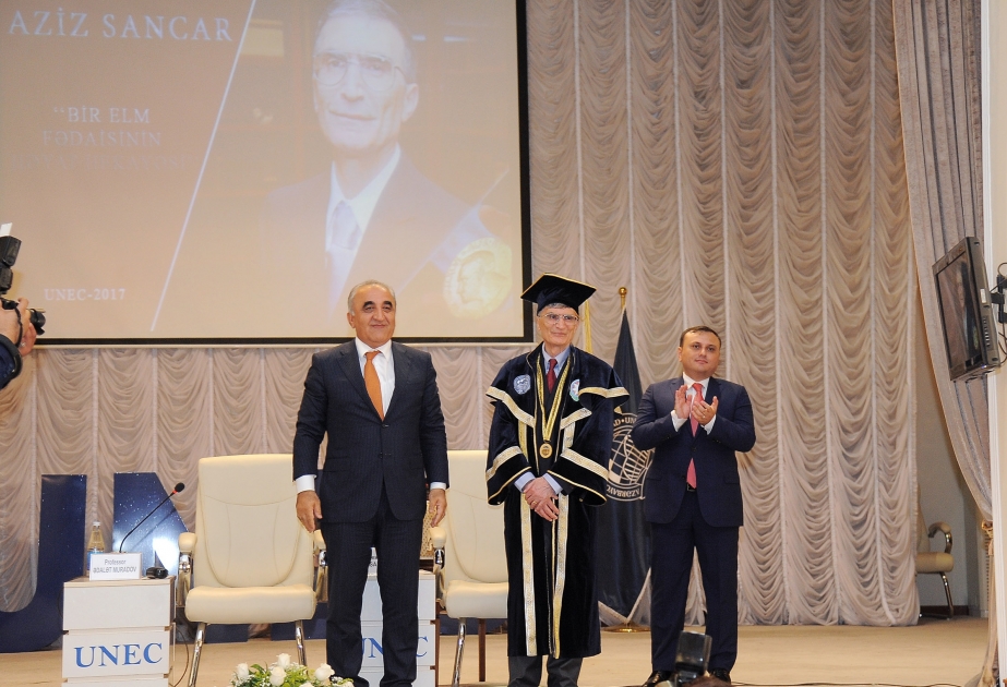 Le diplôme de docteur honoris causa de l’UNEC décerné au lauréat du prix Nobel Aziz Sancar