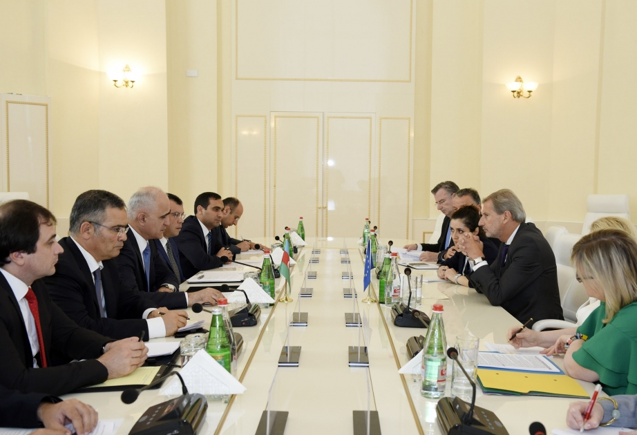 Azerbaijan`s Minister of Economy meets EU Commissioner