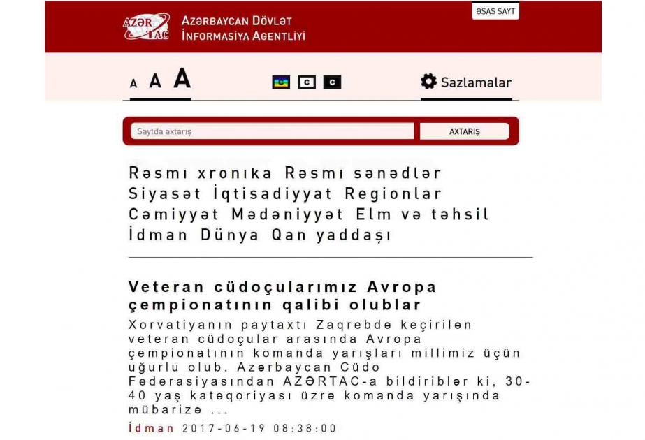 L’AZERTAC lance sur son site une nouvelle fonctionnalité pour les malvoyants VIDEO