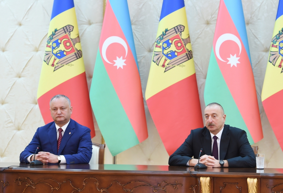 Presidents of Azerbaijan and Moldova made press statements VIDEO