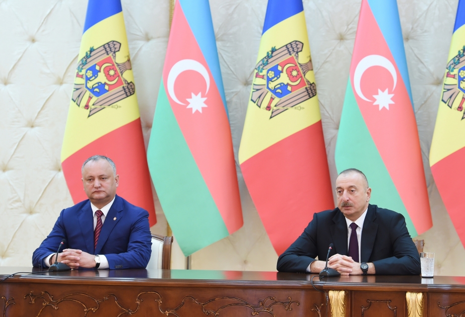 Президенты Азербайджана и Молдовы выступили с заявлениями для печати ОБНОВЛЕНО ВИДЕО