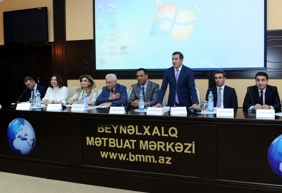 “Ermənistanın işğalçılıq siyasəti: Regionda təhlükəsizlik və humanitar fəlakət” mövzusunda ictimai forum keçirilib