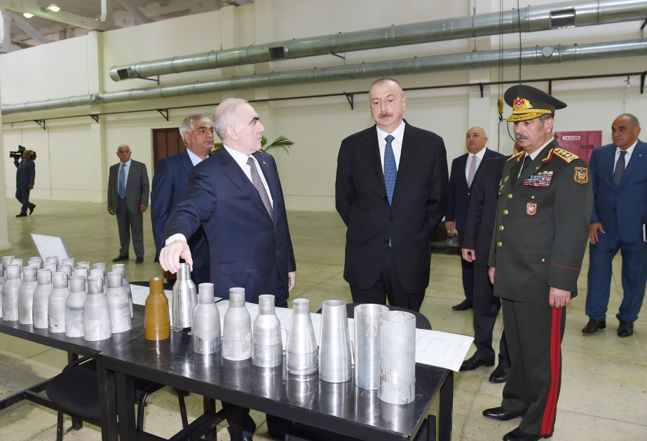 President Ilham Aliyev inaugurated rocket-propelled grenade launcher ammunition plant in Shirvan VIDEO
