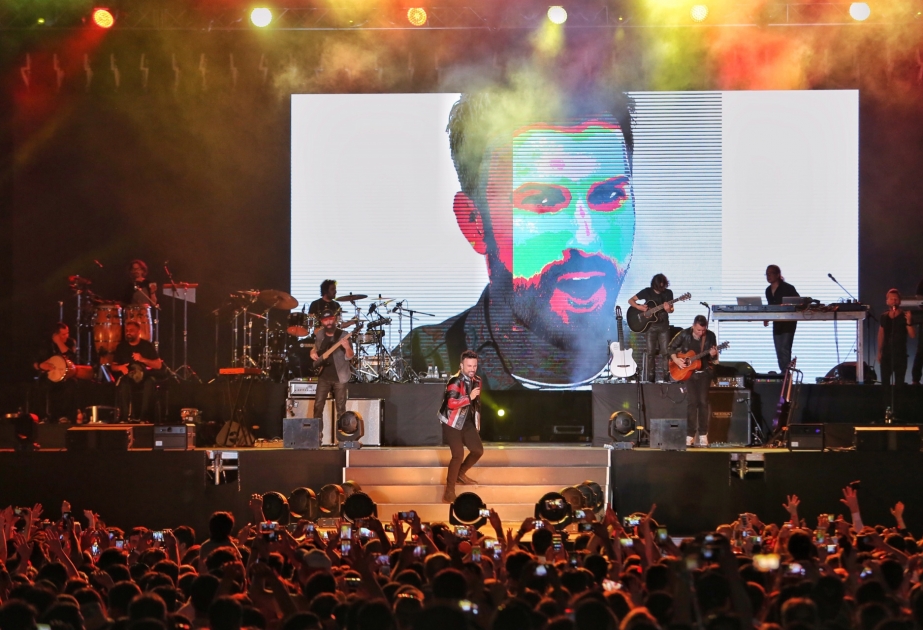 Tarkan performs at Formula 1 Azerbaijan Grand Prix