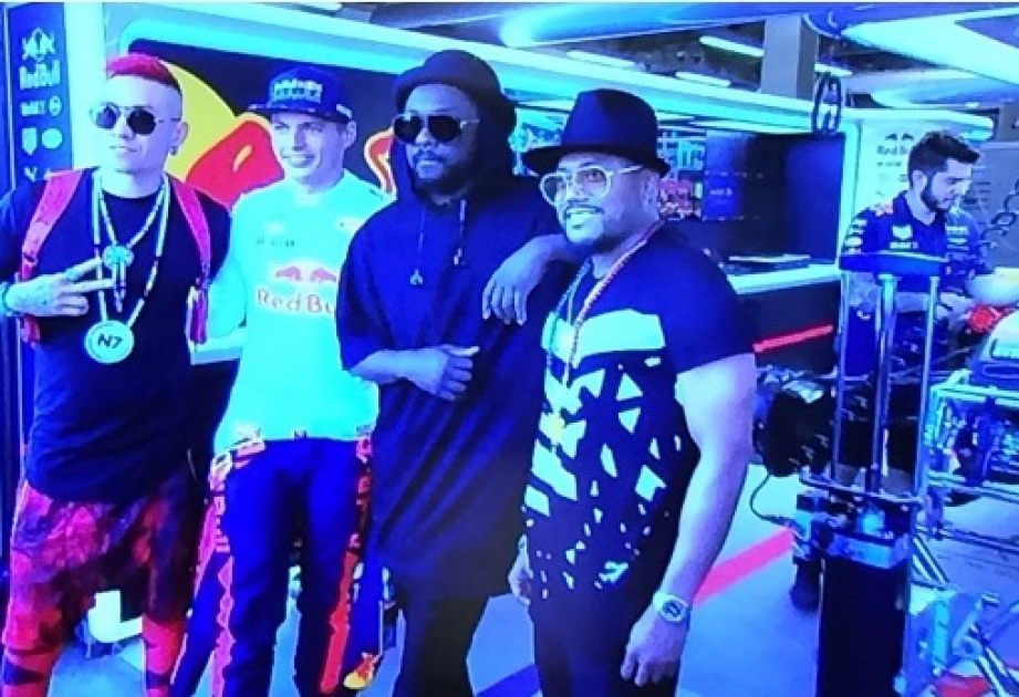“The Black Eyed Peas” musiqi qrupunun üzvləri Azərbaycan Qran-Prisinin “Paddock”unda olublar
