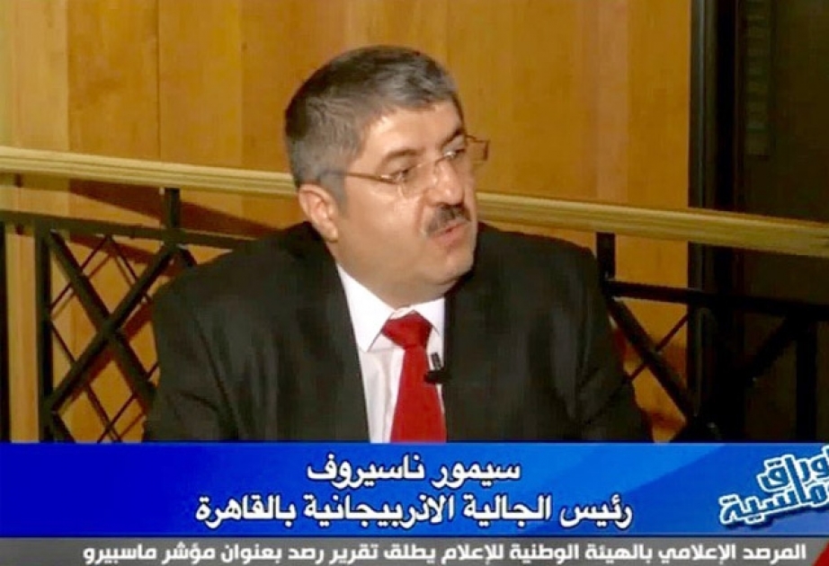 Azərbaycanın diaspor rəhbəri Misir dövlət televiziyasının qonağı olub
