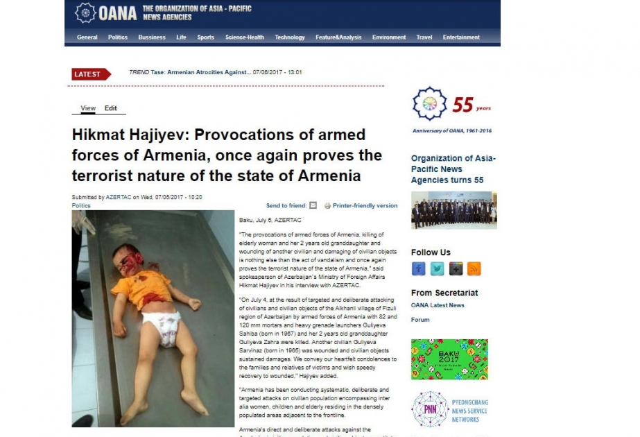Ermənistan ordusunun körpə Zəhra Quliyevanı öldürməsi dünya mediasının diqqət mərkəzindədir VİDEO