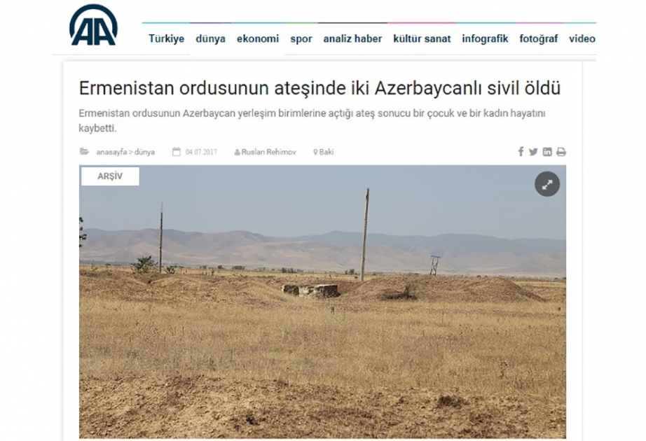 Türkische Medien: Aggressorstaat Armenien ist Kinder-Killer