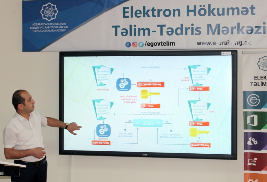 Telekommunikasiya sahəsinin əməkdaşları elektron xidmətlər barədə məlumatlandırılıb
