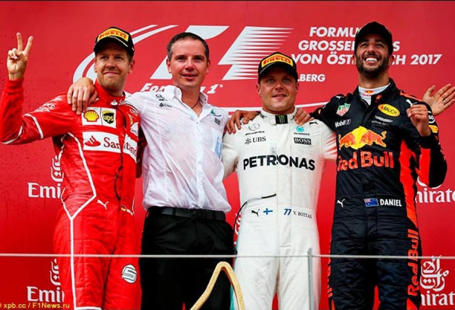 “Mercedes” komandasının pilotu Valtteri Bottas Avstriya Qran-Prisinin qalibi olub