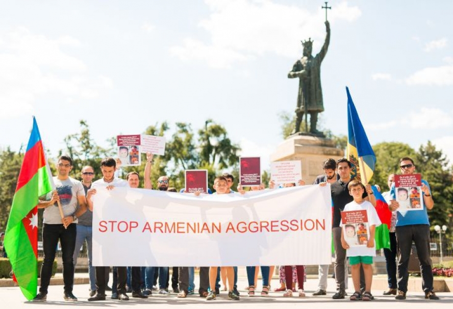 Protestaktion vor armenischer Botschaft in Moldawien