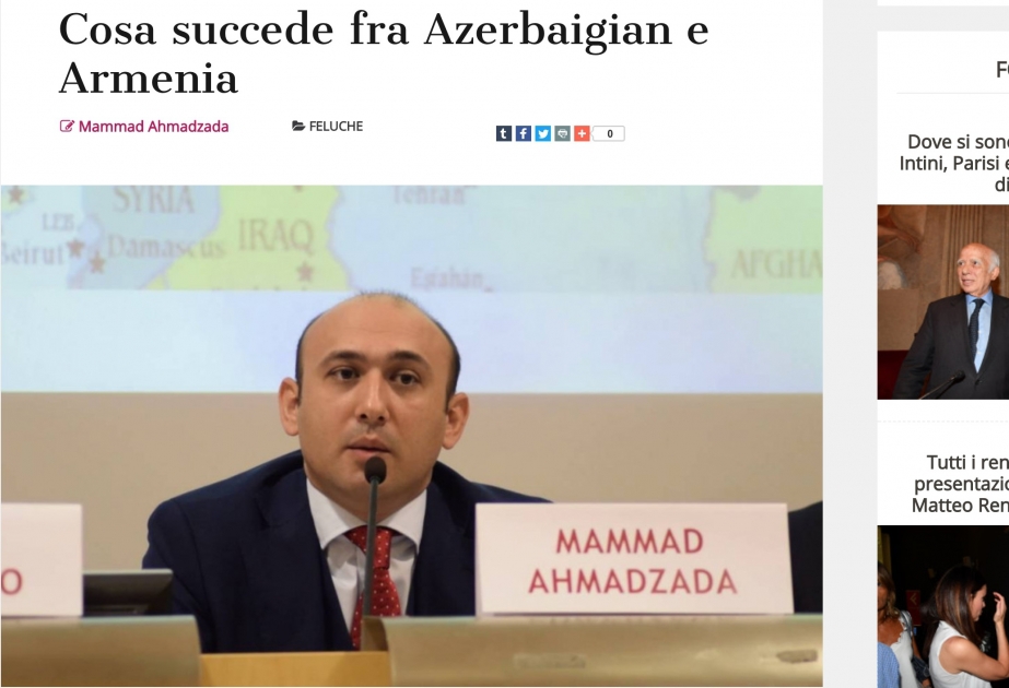 Azərbaycan diplomatı italyan parlamentarilərini tənqid edən erməni səfirinə cavab verib