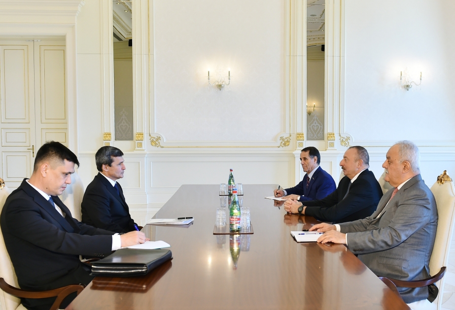 Le président Ilham Aliyev rencontre le vice-président du Conseil des ministres turkmène VIDEO
