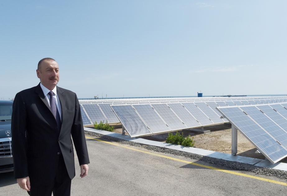 “Pirallahı” Günəş Elektrik Stansiyası istifadəyə verilib YENİLƏNİB VİDEO