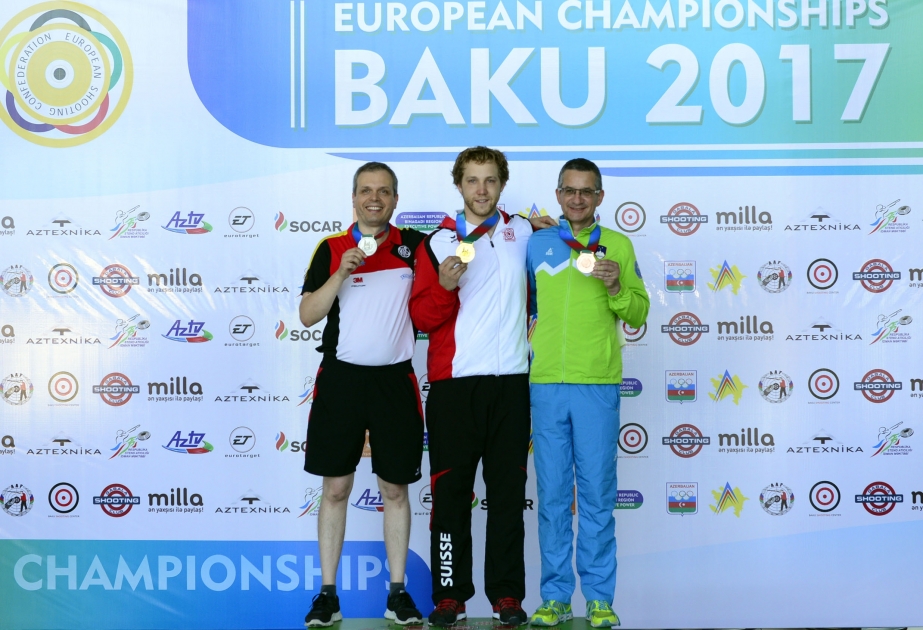 Swiss shooter wins gold in 300m Rifle Prone Men competition