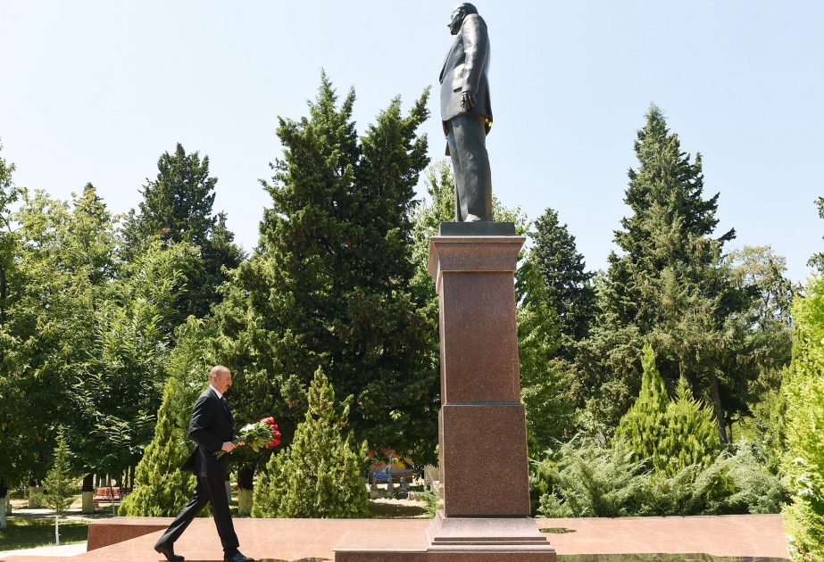 Staatspräsident Ilham Aliyev zu Besuch in Zagtala eingetroffen VIDEO