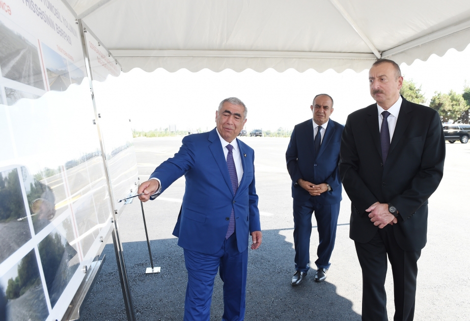 President Ilham Aliyev inaugurated section of Gakh-Gorakhan-Zagatala highway VIDEO
