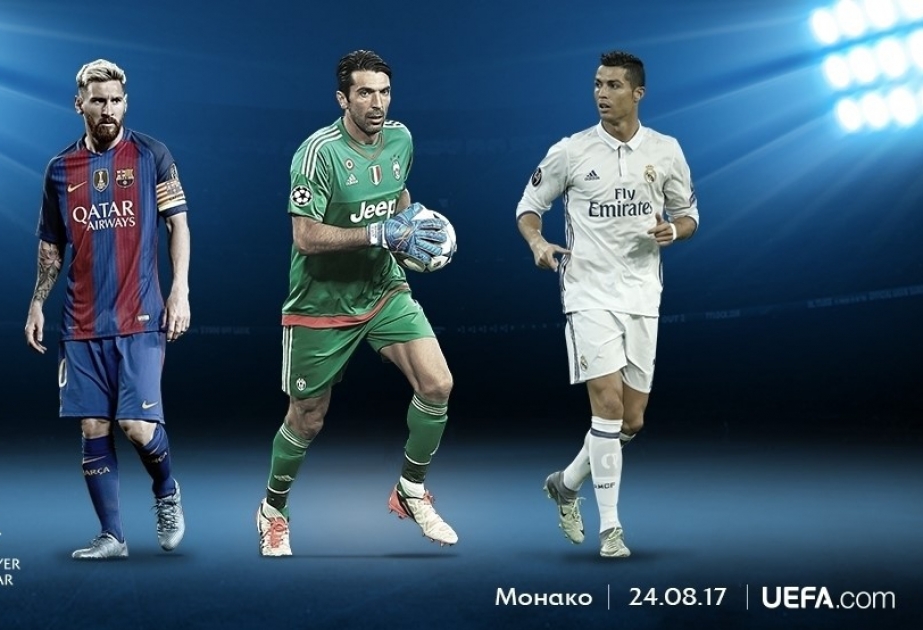 UEFA ötən mövsümün yekunlarına əsasən üç ən yaxşı futbolçunun adını elan edib
