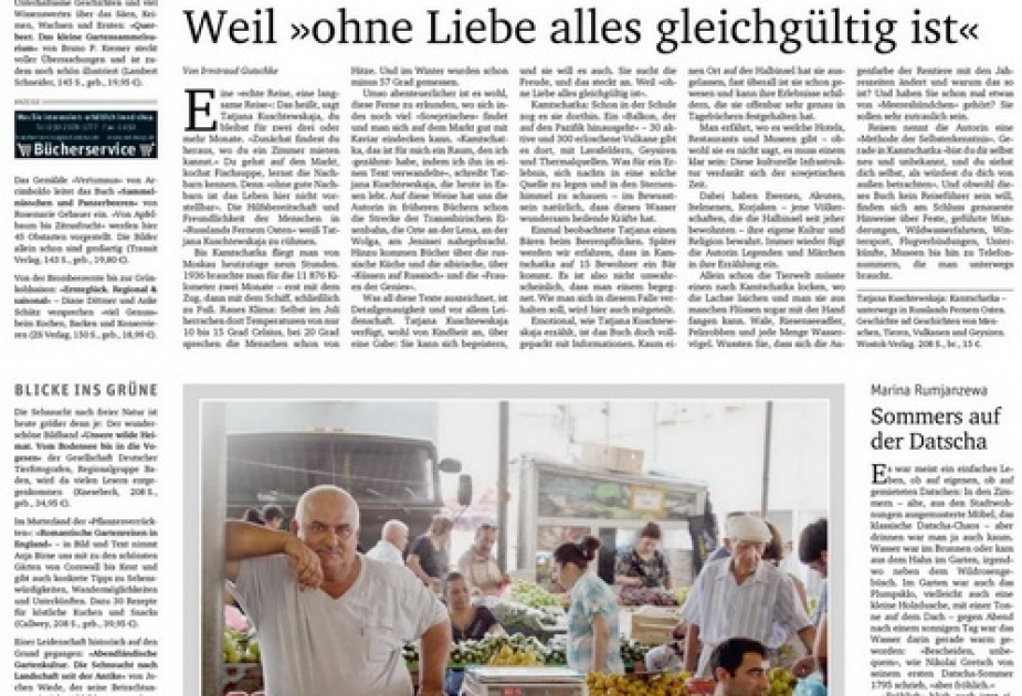Artikel über Aserbaidschan in deutscher Tageszeitung 
