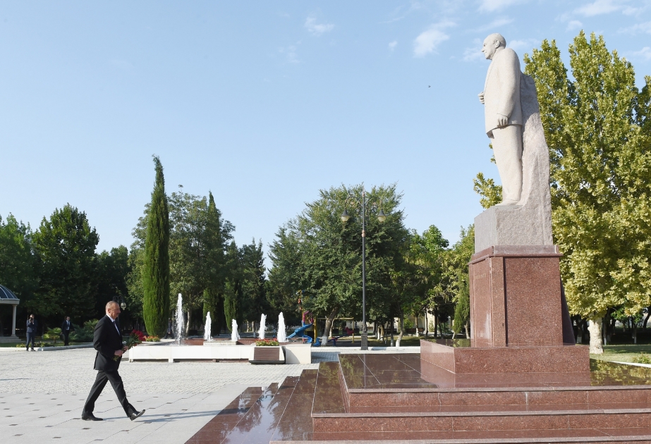Staatspräsident Ilham Aliyev im Rayon Samukh VIDEO