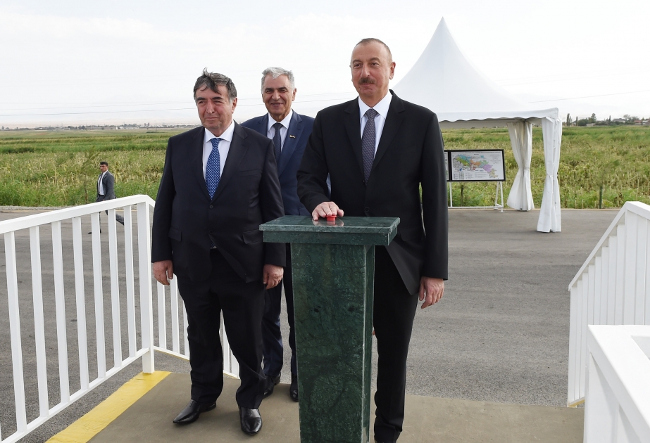 Un tronçon de 8,55 km du canal d’irrigation Chamkir-Samoukh-Goranboy mis en service VIDEO