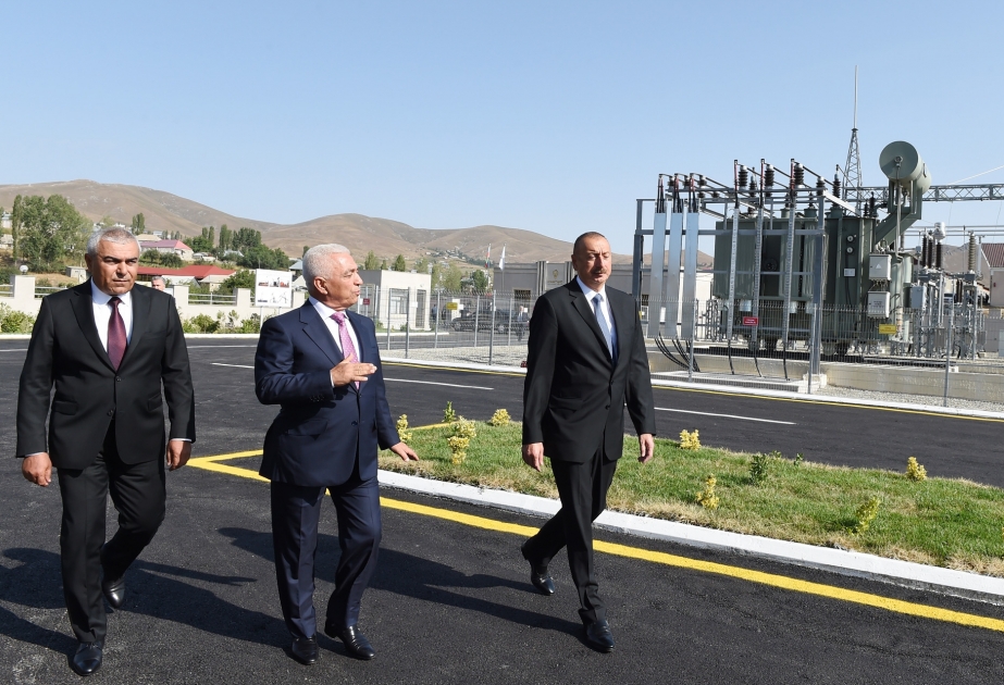 President Ilham Aliyev launched Gadabay electrical substation VIDEO