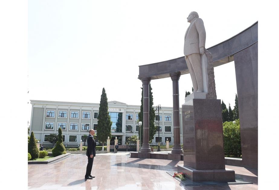 President Ilham Aliyev arrived in Shamkir district for visit VIDEO