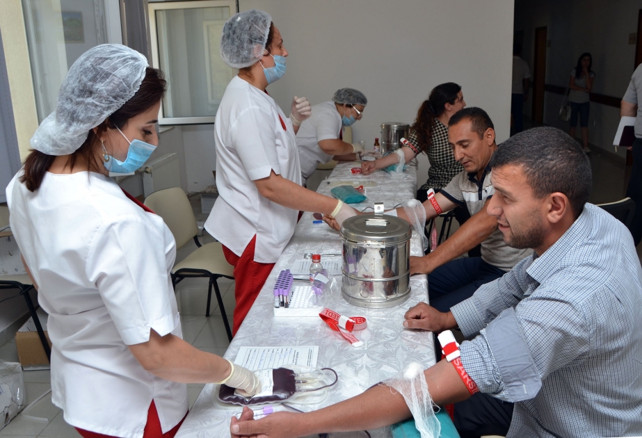 Şamaxıda keçirilən qanvermə aksiyasında sakinlər fəallıq göstəriblər