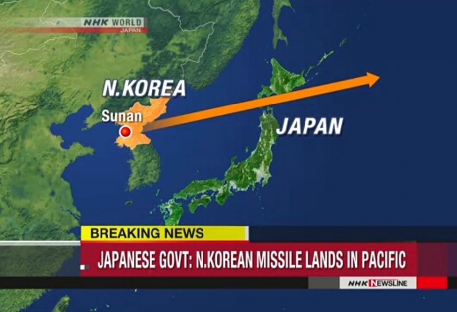 Şimali Koreyanın buraxdığı raket Yaponiya üzərindən uçaraq Sakit okeana düşüb