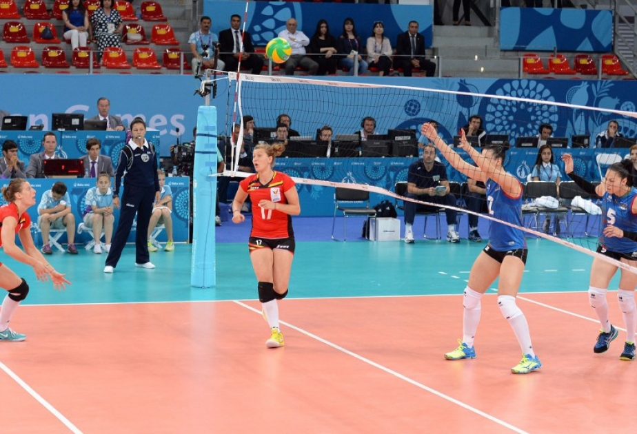 Женская сборная Азербайджана по волейболу сыграла с командой Хорватии