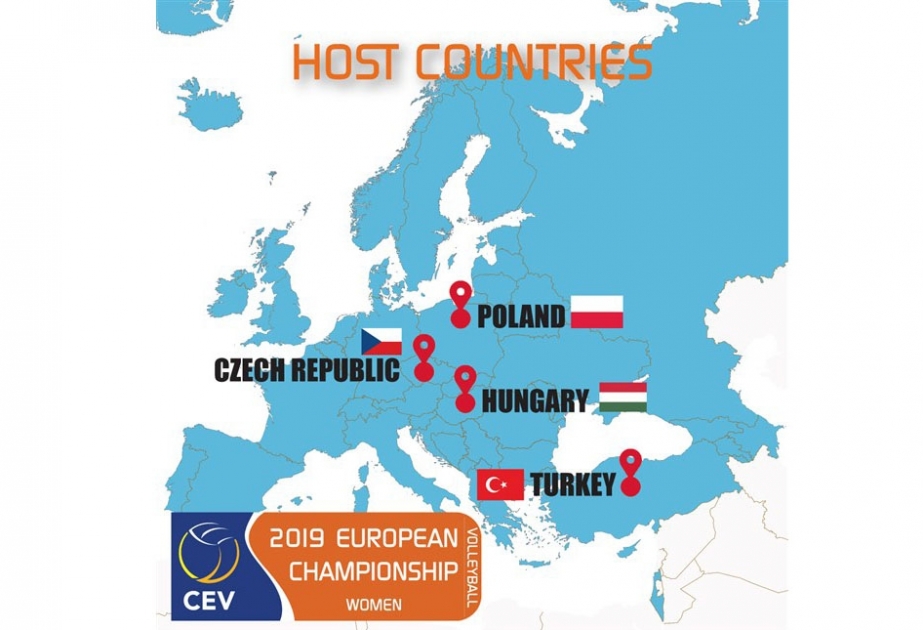 Voleybol üzrə növbəti Avropa çempionatı 4 ölkədə keçiriləcək
