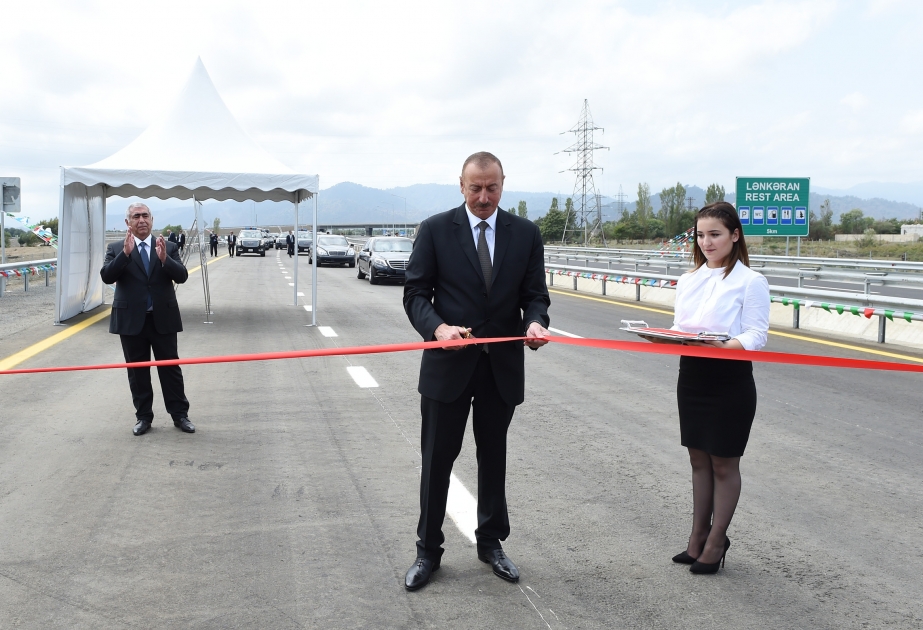 President Ilham Aliyev opened Lankaran-Masalli section of Alat-Astara-Iran state border highway
