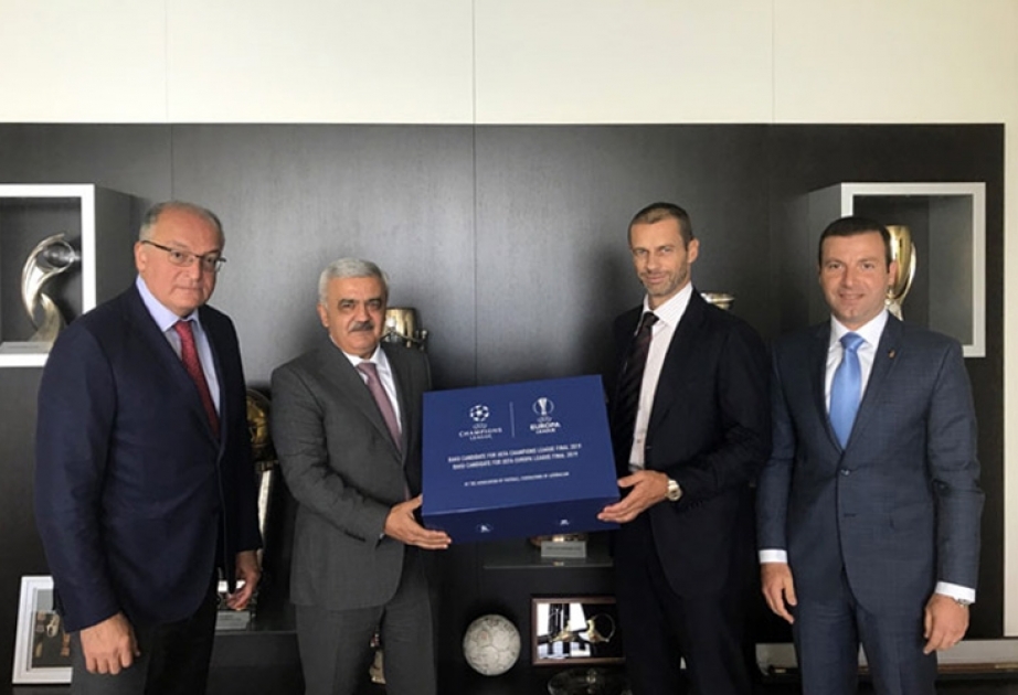 AFFA rəhbərliyi UEFA-nın mənzil qərargahında təqdimat edib
